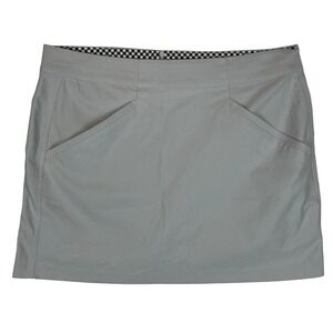 Maggie Lane Womens‎ Gray Golf Skort Size 14 Pleated Pockets Polyester Spandex